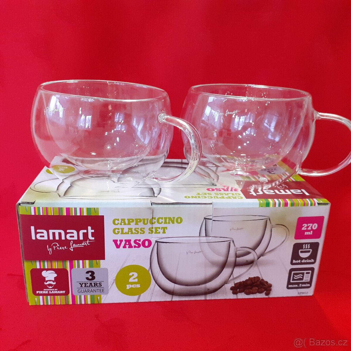 termo hrnky, sklenice "Lamart"- cappuccino set - nové