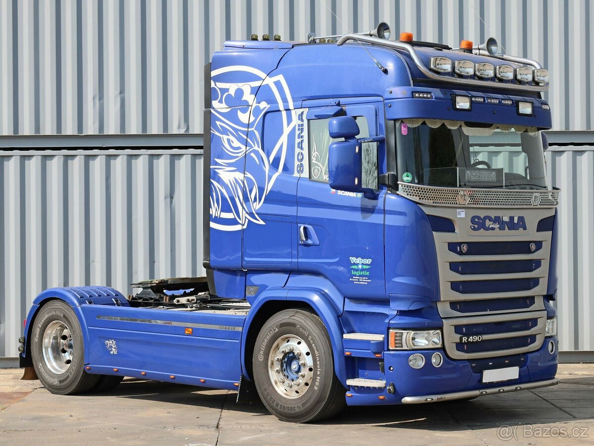 Scania R 490, TOPLINE, STANDARD, EURO 6,  DVOUOKRUHOVÁ HYDRA