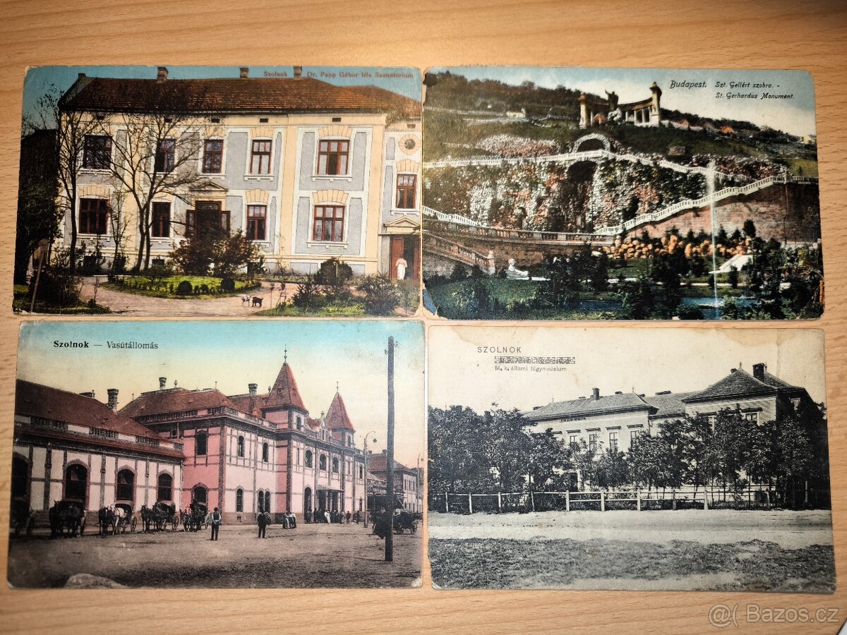 4 pohlednice Maďarsko - 1913 - 1916