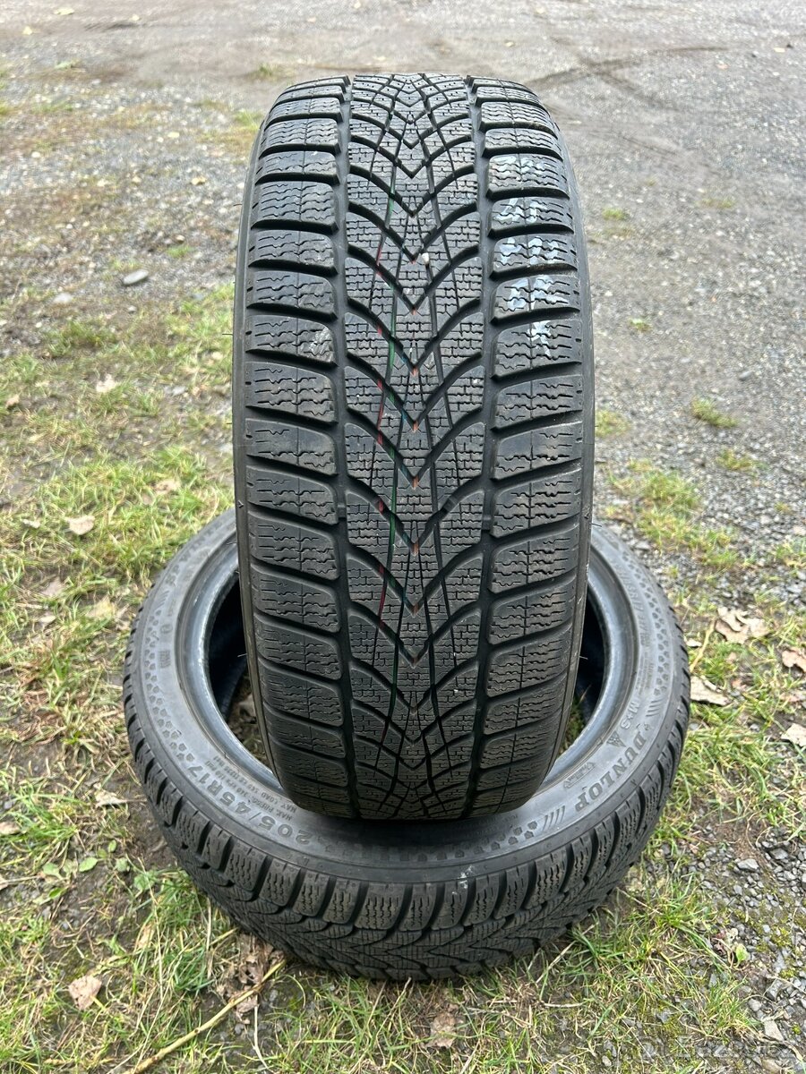 2ks zimní pneu Dunlop 205/45/17