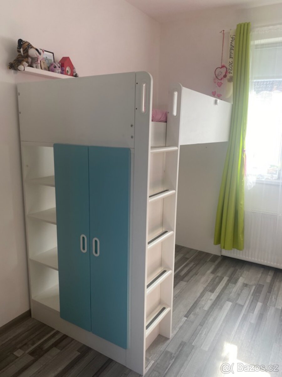 Postel se skříni Ikea Stuva