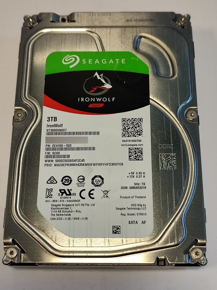 HDD Seagate IronWolf 3 TB SATA 3,5" - otestovaný