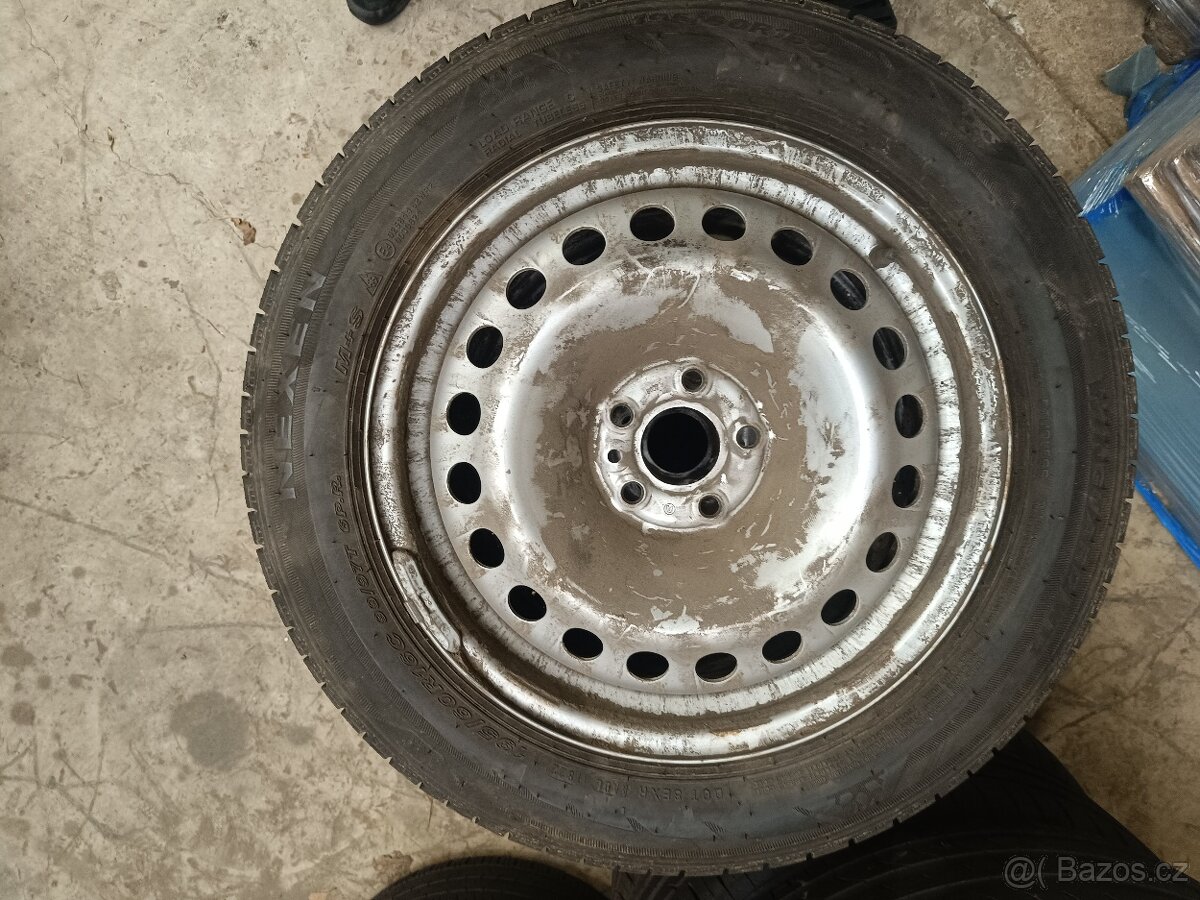 FIAT DOBLO ZIMNÍ KOMPLETY 195/65R16C PLECHOVÉ DISKY 6J16