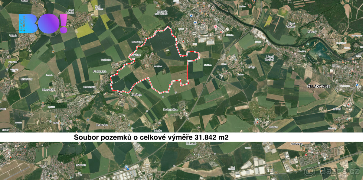 Prodej pole, 31842 m², Dřevčice u Brandýsa nad Labem