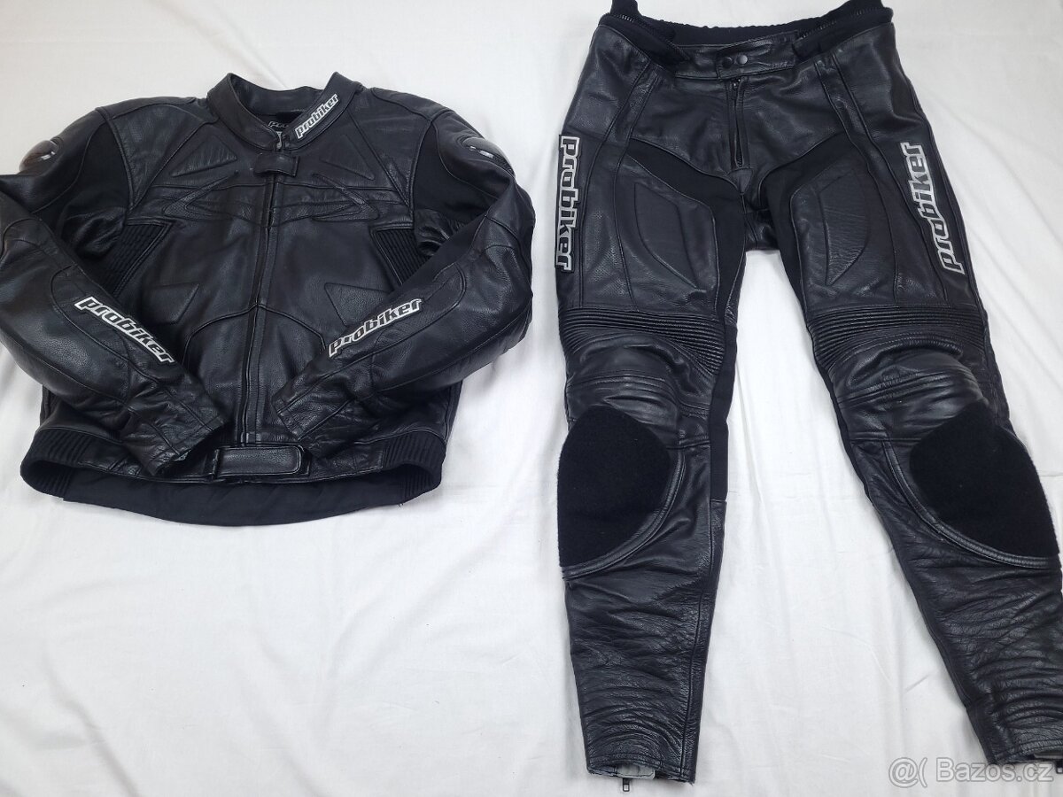 Probiker PRX Black pánska kožená moto kombinéza 2XL 56