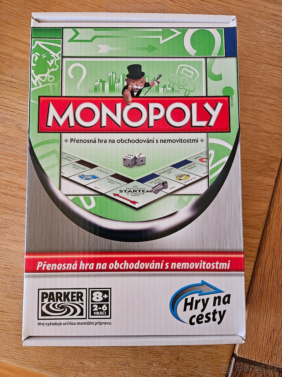 hra Monopoly - cestovní verze rodinné hry