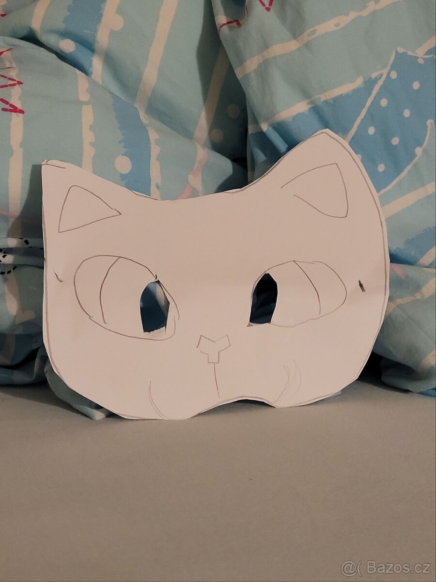 maska kočička na vymalování