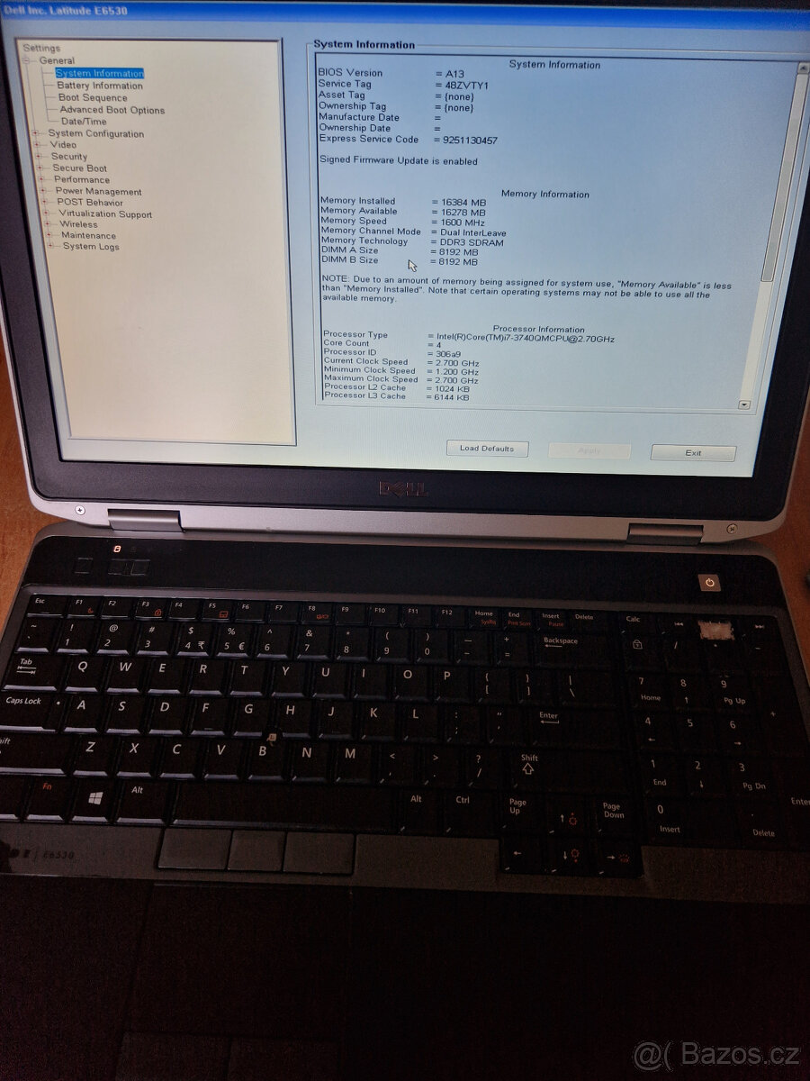 Dell Latitude6530.