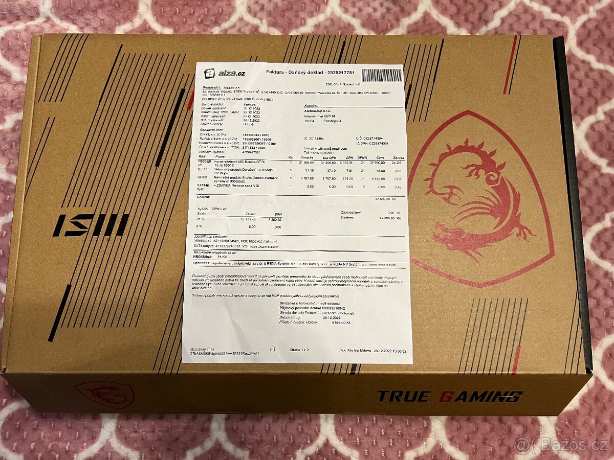 Prodám Herní notebook MSI Katana GF76 12UE