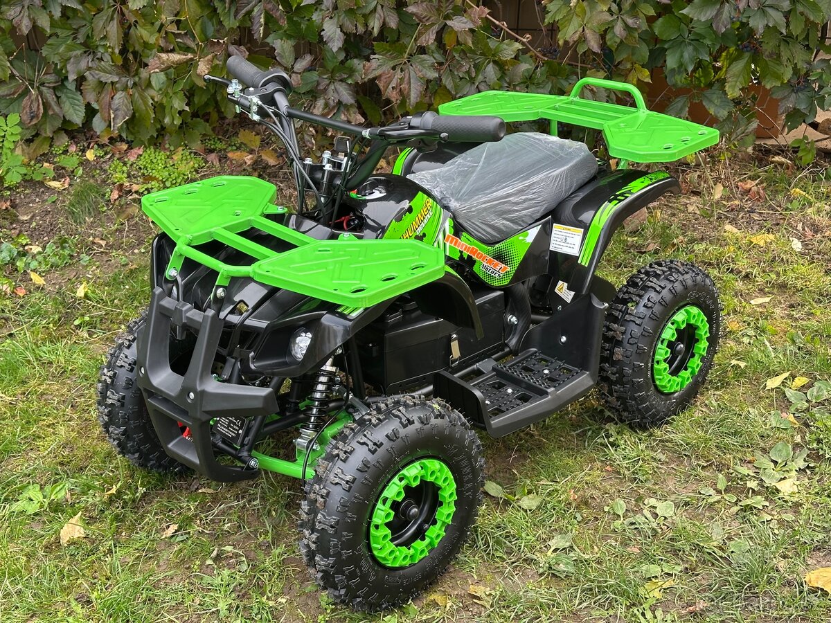 DĚTSKÁ ATV vzor HUMMER 1000W LITHIUM zelená AE004