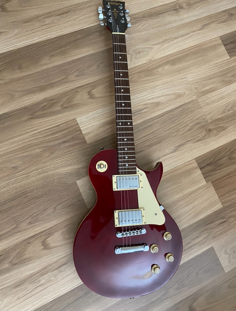 Elektrická kytara Les Paul - Vintage V10 Coaster Wine Red