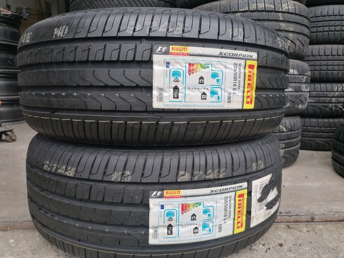 Letní pneu = 235/55 R18 = PIRELLI = NOVÉ = 2ks