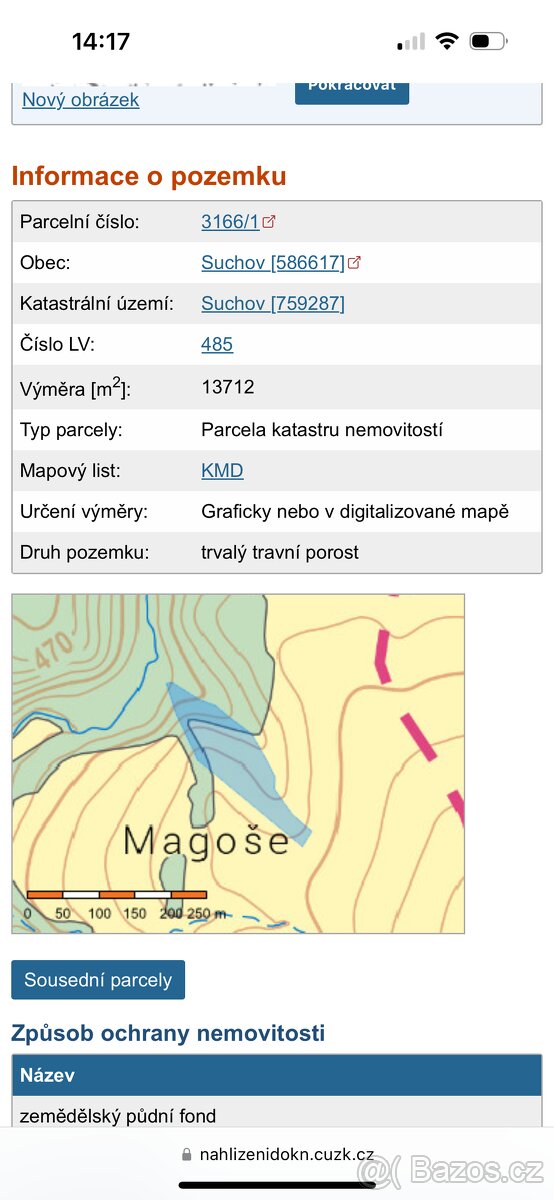 Zemědělská půda,louka,prodej,Suchov,Hodonín,25Kč/m2