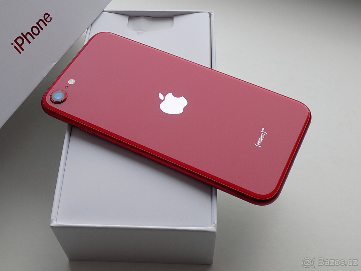 APPLE iPhone SE (2020) 128GB Red - ZÁRUKA - 100% BATERIE