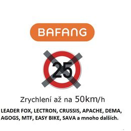 zvýšení rychlosti až na 50km/h elektrokola s Bafang motory