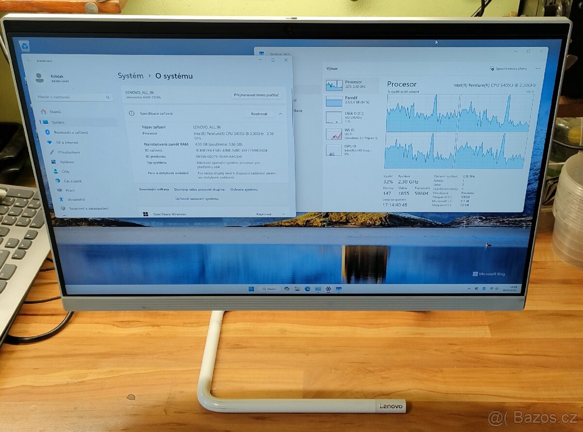 LENOVO all in one 21.5"