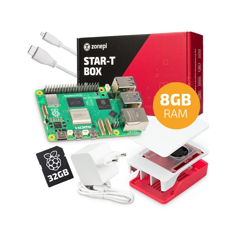 Raspberry RPi 5 8GB,krabička,32GB microSD ZÁRUKA