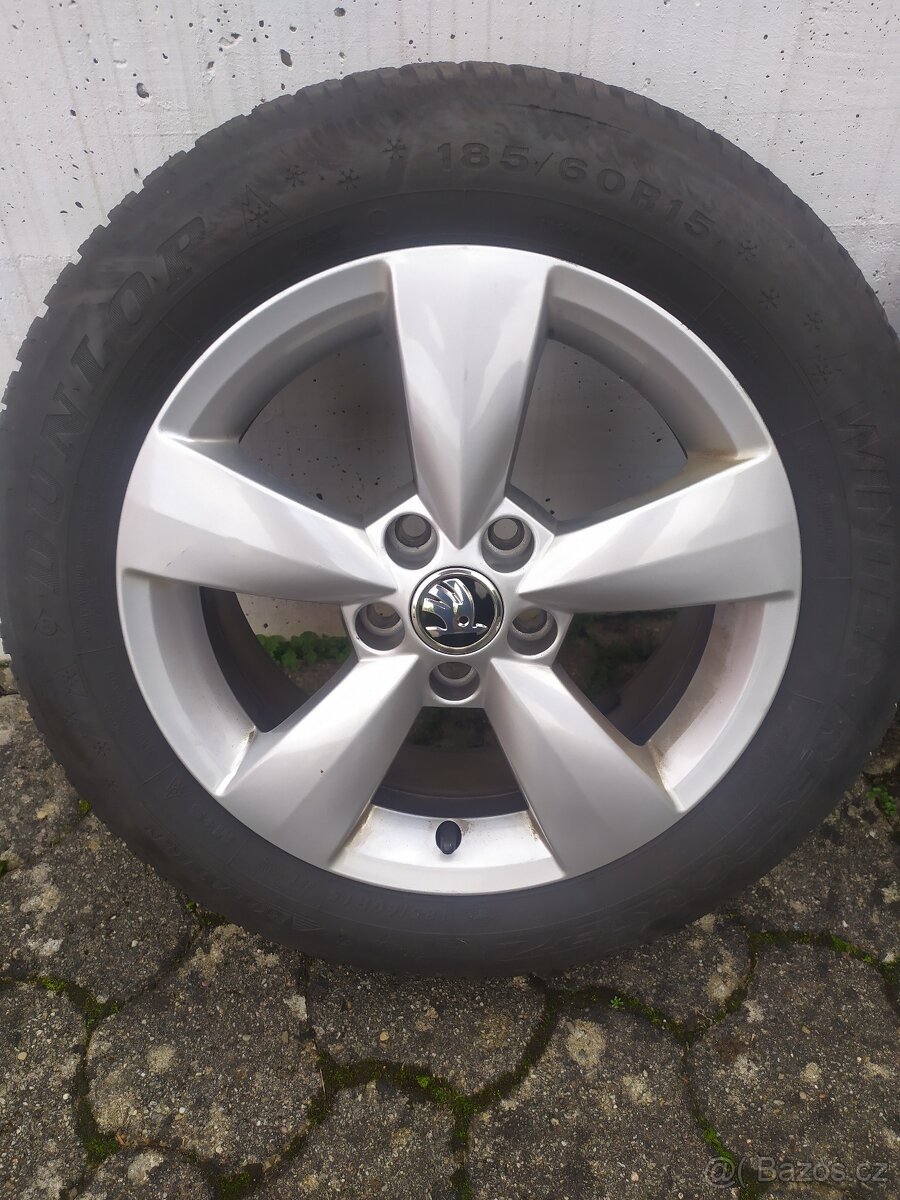 ALU kola 15" orig Škoda Fabia III+ ZIMNÍ PNEU