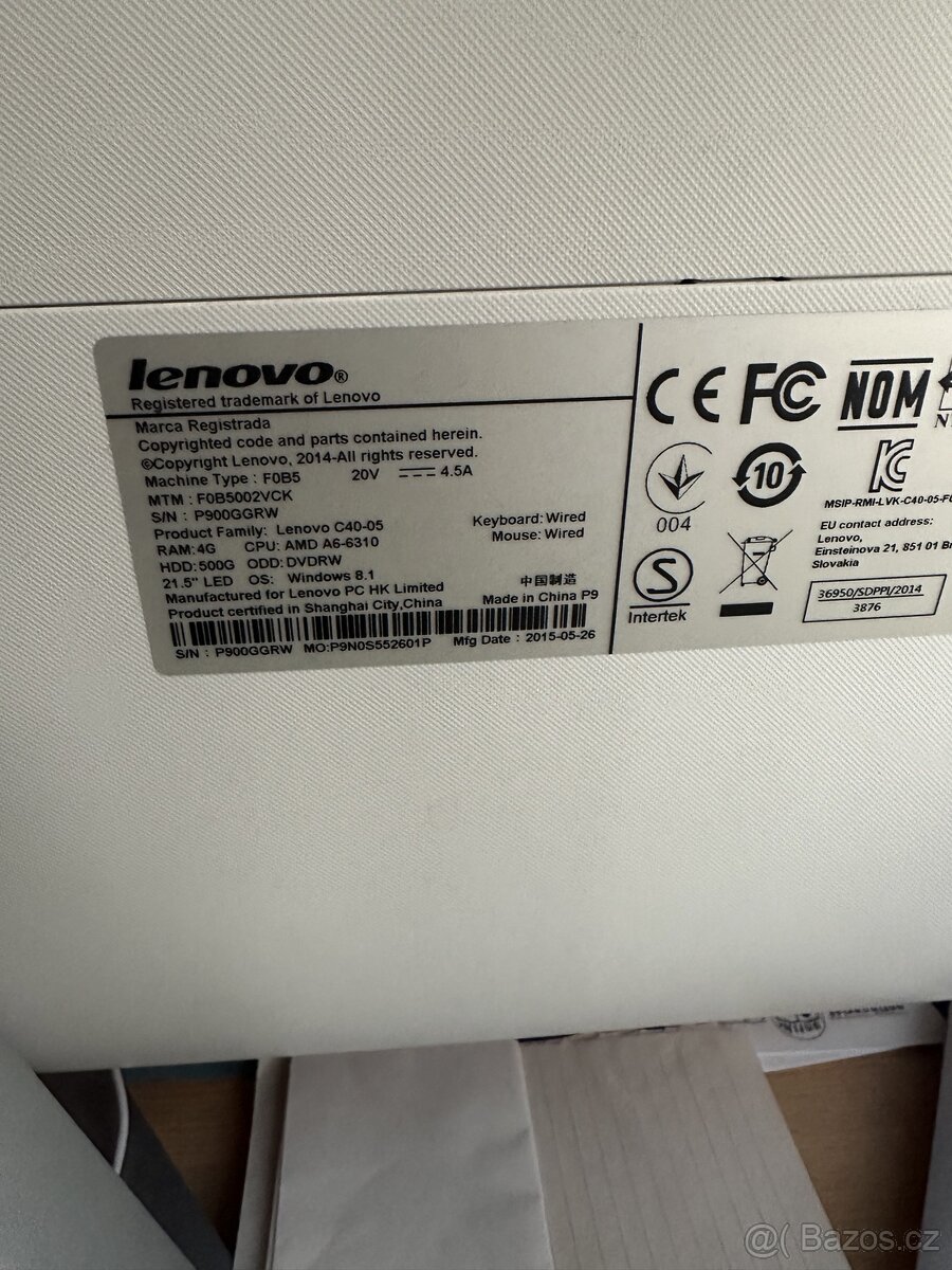 Lenovo all in one