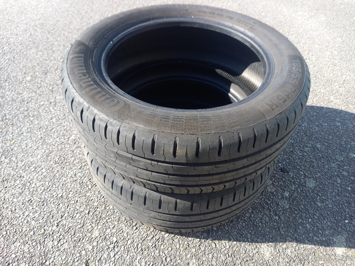 2 ks skoro NOVÉ letní pneu 185/55R15 Contintental ContiEcoCo