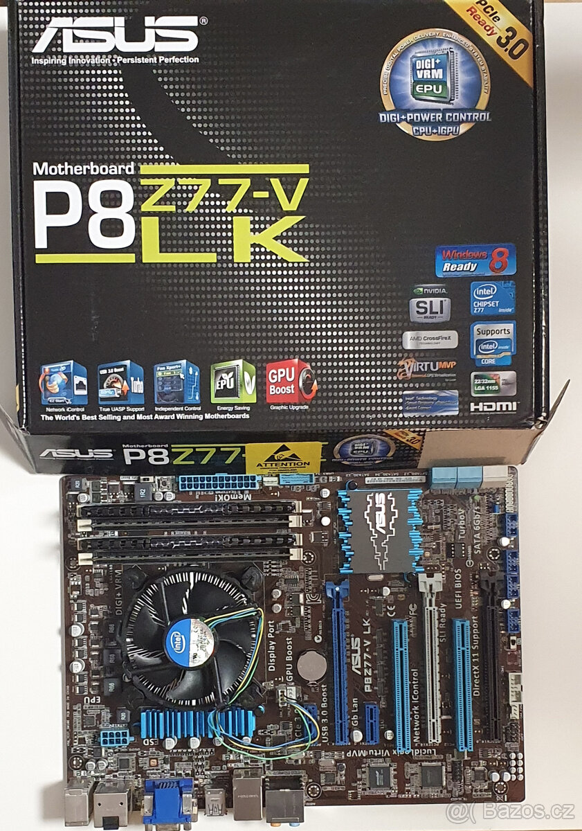 Motherboard ASUS P8Z77-V LK + CPU i5 3570K + 16GB DDR3