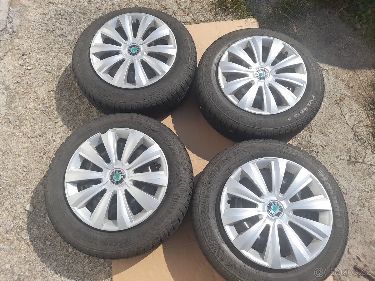 Zimní kola.5x100. 165/70/14.Škoda,VW,Seat,Audi + Poklice.