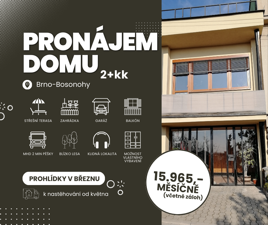 Pronájem dobu 2+kk Brno-Bosonohy