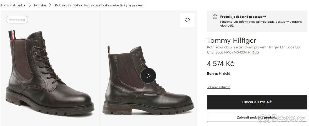 Pánské kotníkové boty Tommy Hilfiger - vel.44