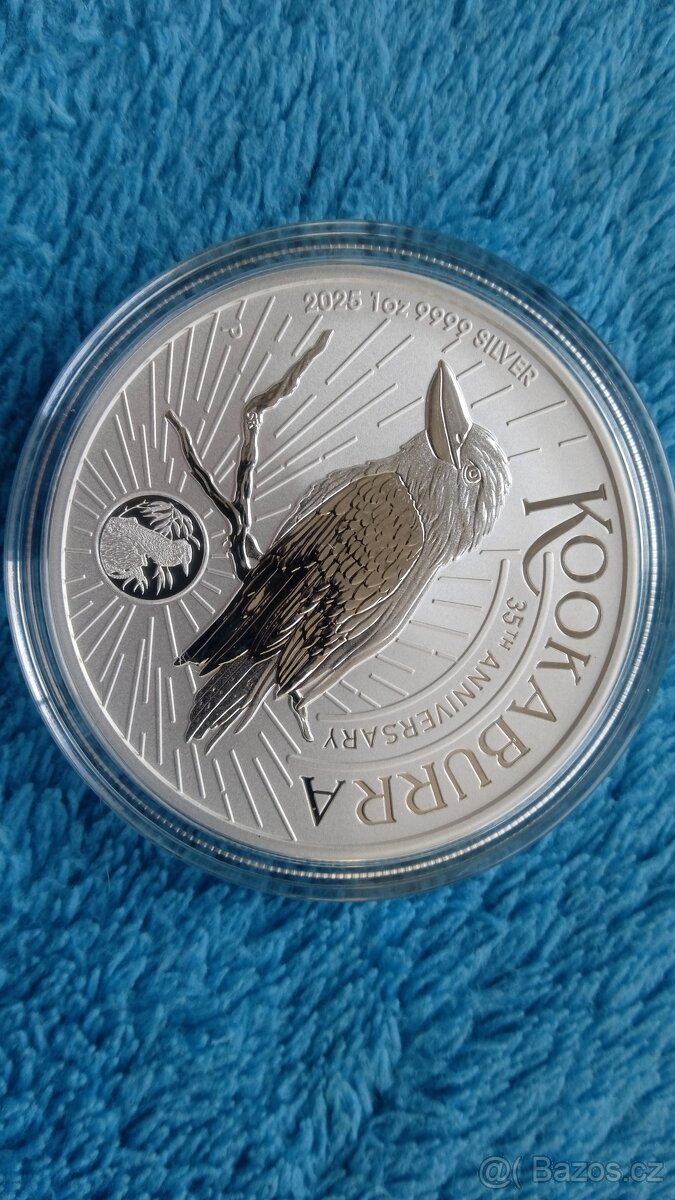 Investiční stříbro - Kookaburra- 1oz 2025