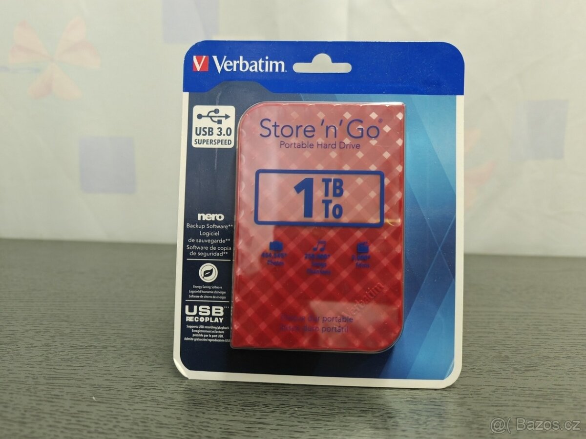 Externí disk Verbatim Store n Go 1TB, USB 3.0, 53203