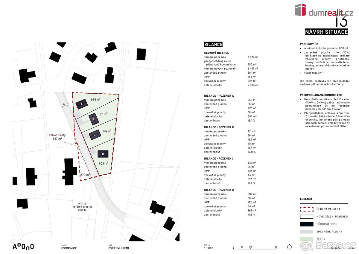 Stavební parcely, Pocinovice_u_Nýrska, 4102 m2