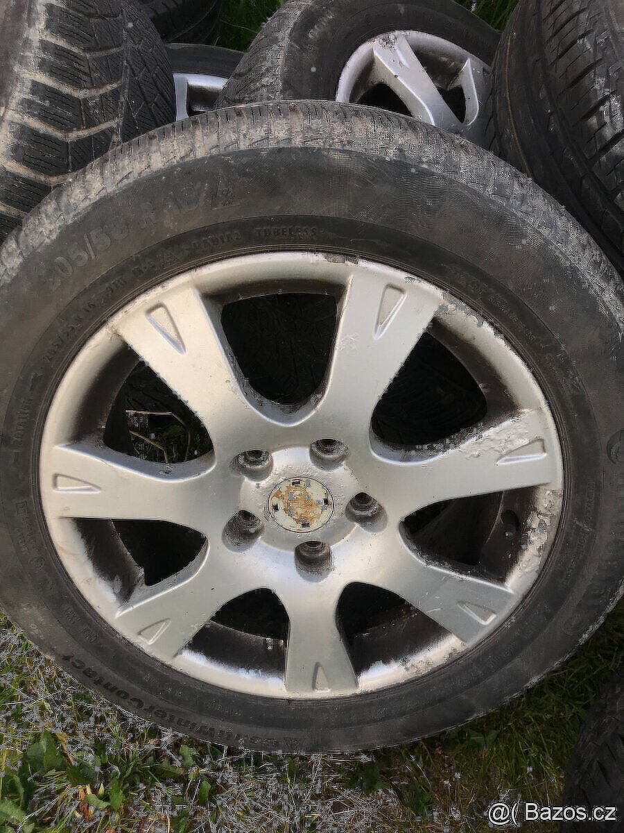 Alu kola 16” 5x112 Škoda a zimní pneu 205/55R16