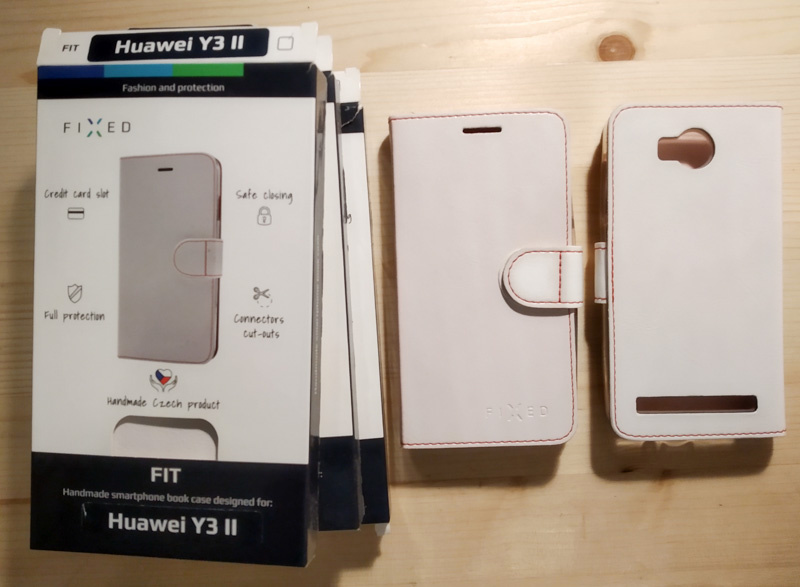 Huawei Y3 II - otevírací flipové pouzdro růžové