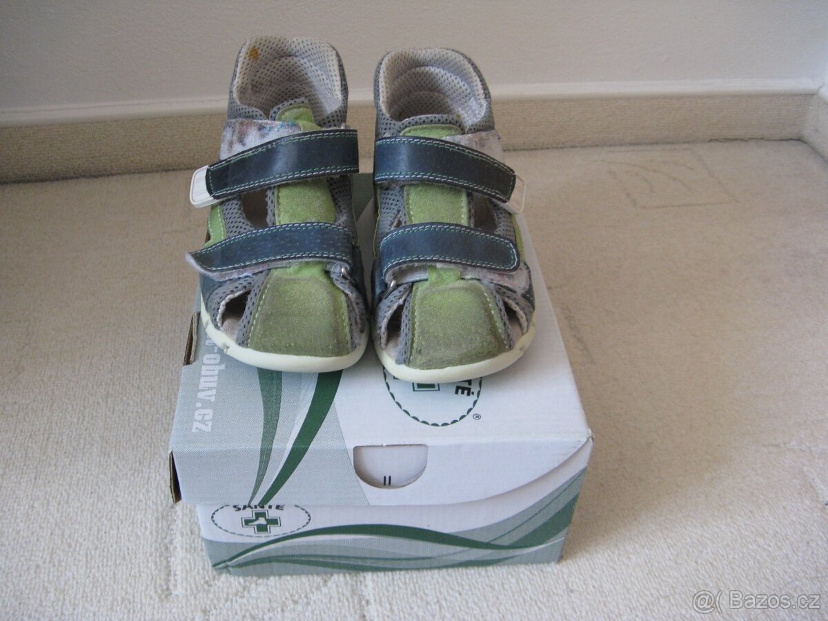 Sante sandalky zelene vel. 26, vnitrni stelka 16,6 cm