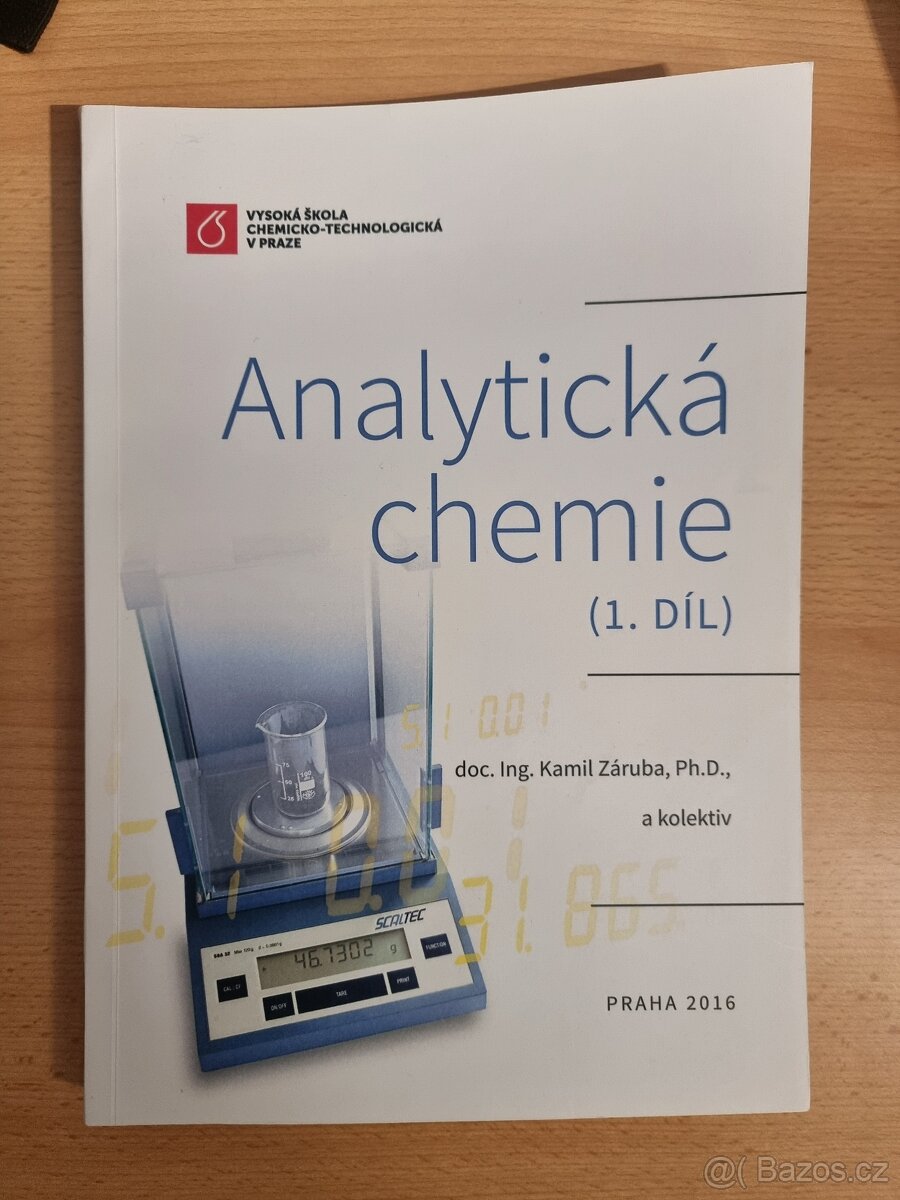 Prodám skripta Analytické chemie 1. Díl VŠCHT