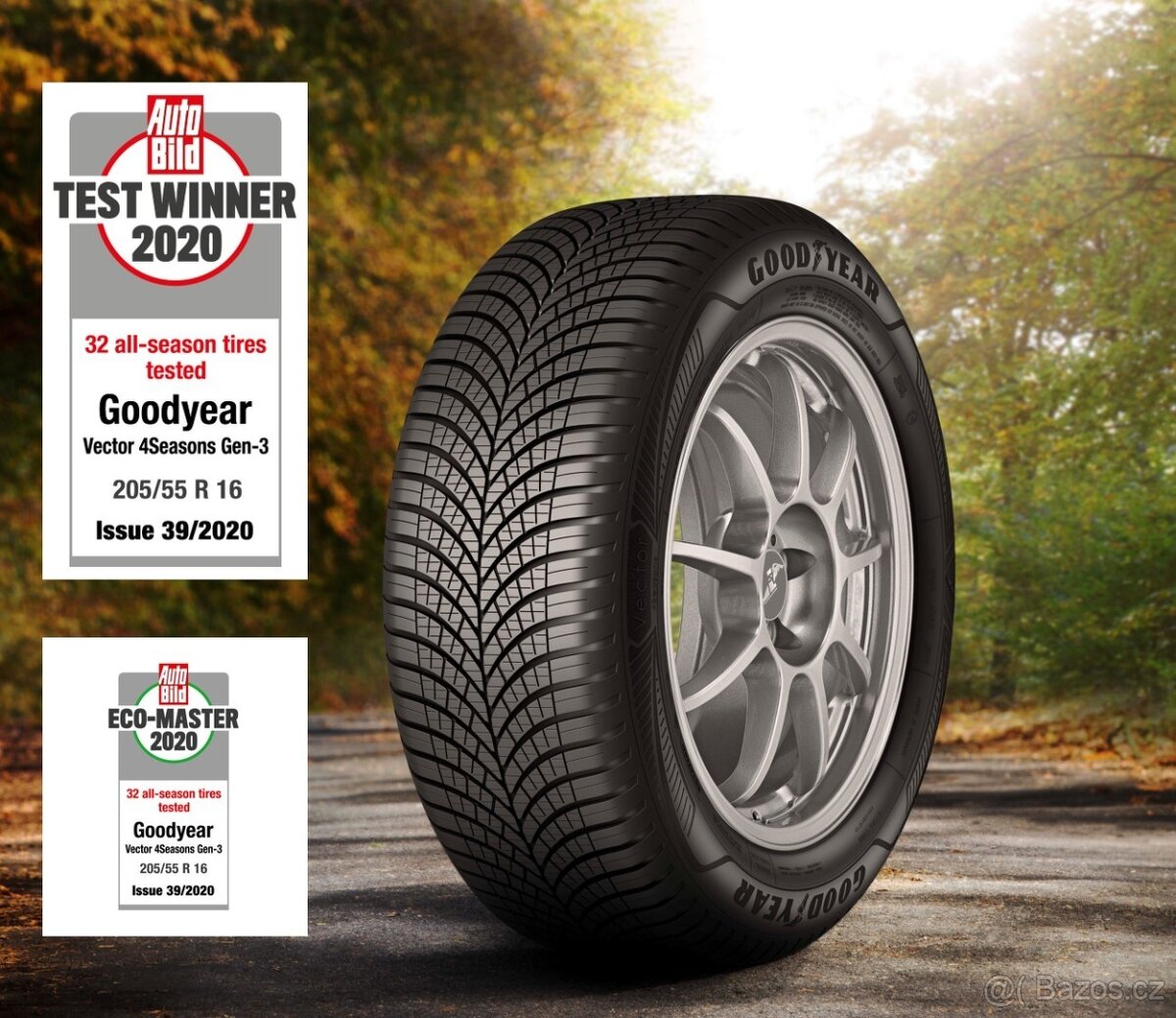 3 x 225/50/R17 Celoroční Goodyear Vector 4Seasons G3