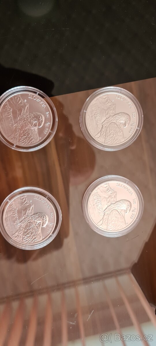 Prodám stříbrná investiční mince 1 OZ Orel 2021 - UNC