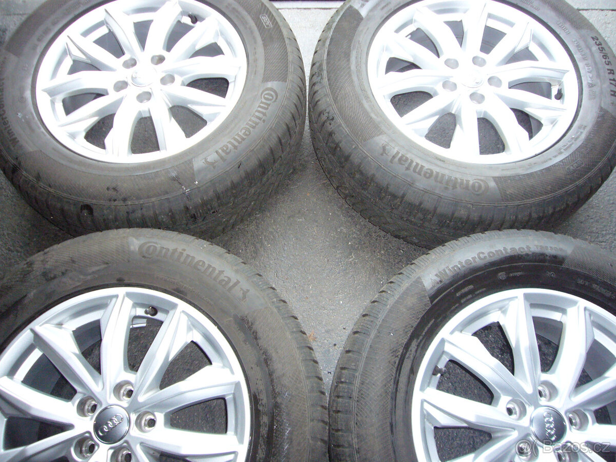 ZIMNÍ ALU KOLA orig.AUDI Q3-Q5 17" 5x112 7" et-35,stř.-66,6