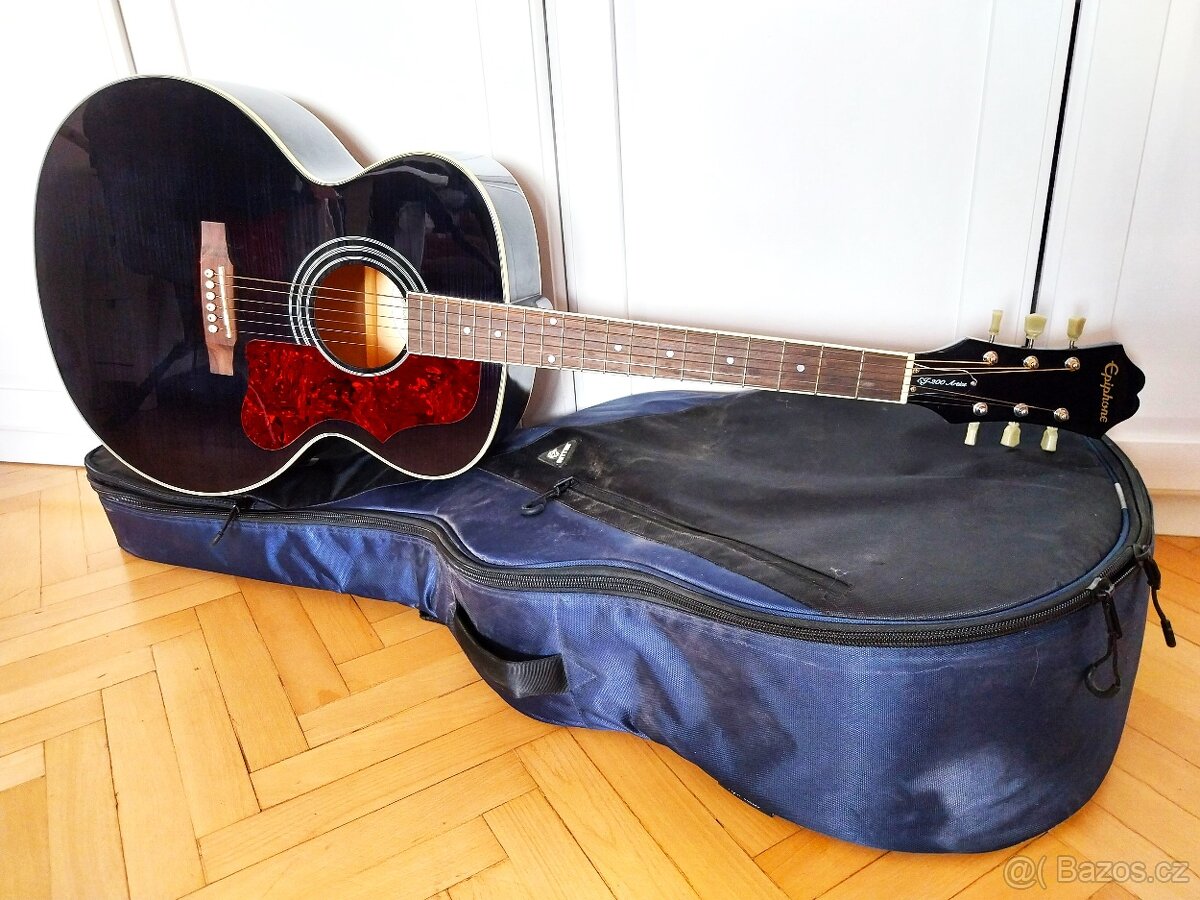 EPIPHONE EJ-200 ART ACOUSTIC JUMBO BLACK vr RITTER PÚZDRA