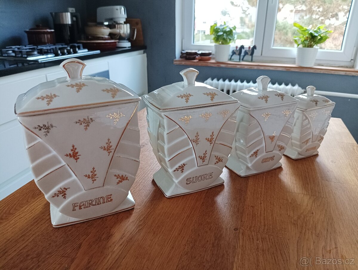 STAROŽITNÉ ART DECO PORCELÁNOVÉ KOŘENKY FRANCIE