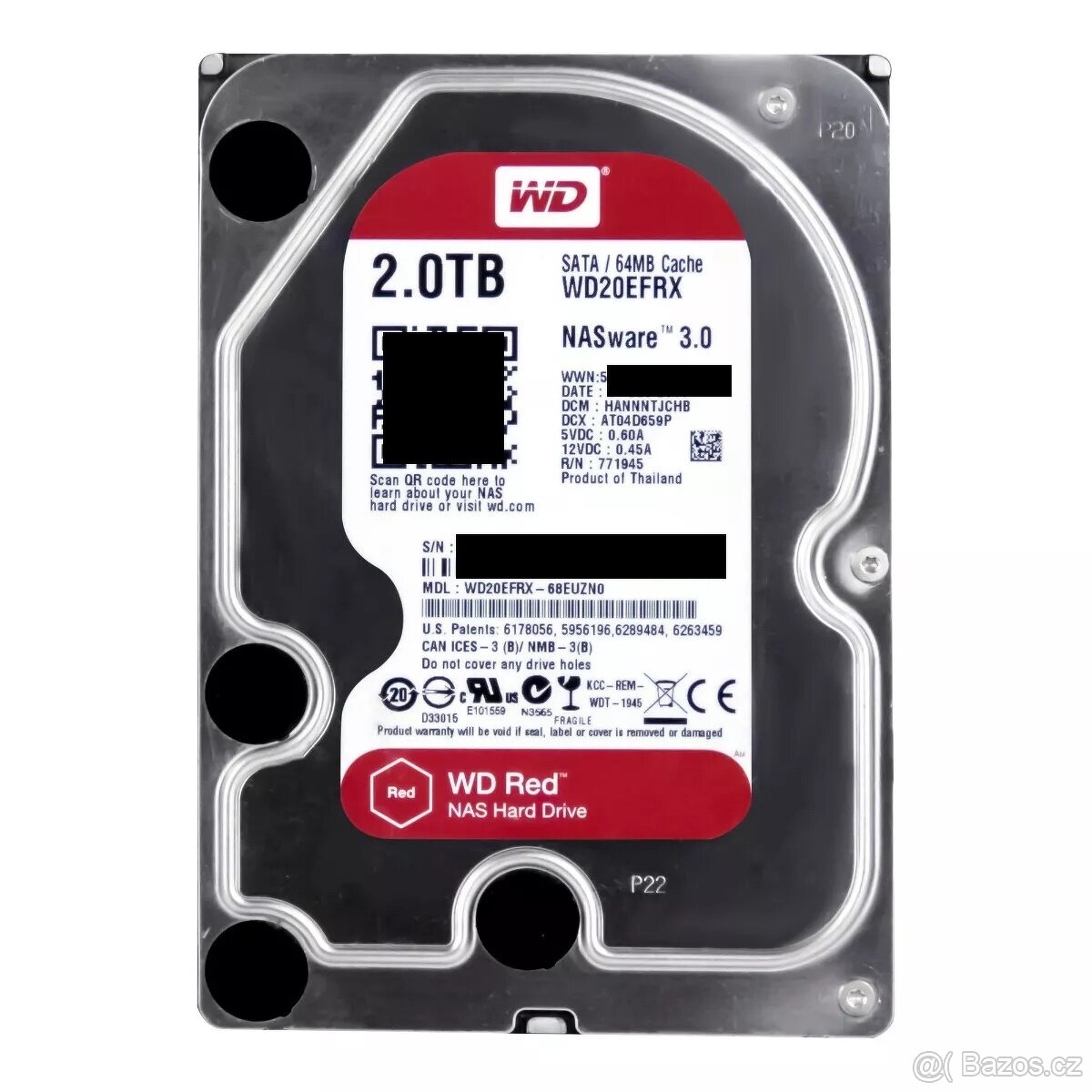 HDD Western Digital RED WD20EFRX 2TB, bez chyb