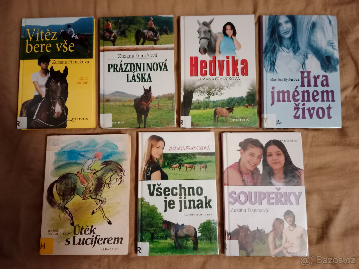 Dívčí romány (např. o koních), dětská lit., lit. pro mládež