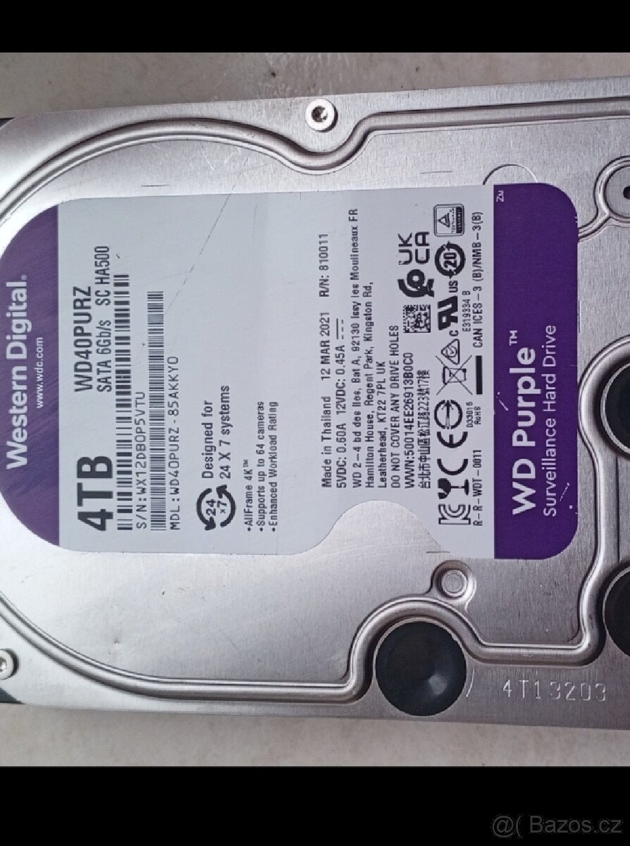 Pevný disk  Western digital 4TB HDD