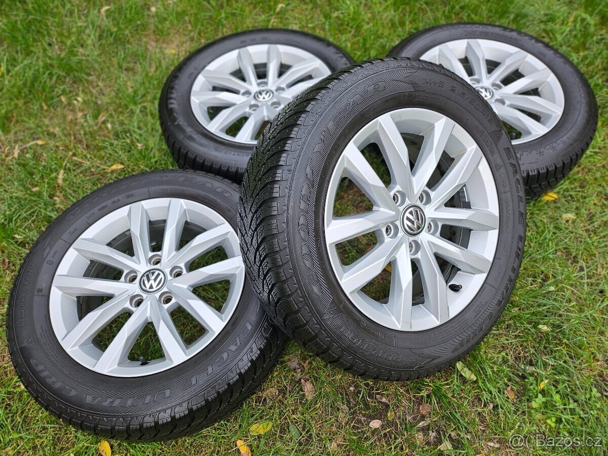 Kompletní zimní orig Alu kola VW SEPANG - 215/60 R16 - 5x112