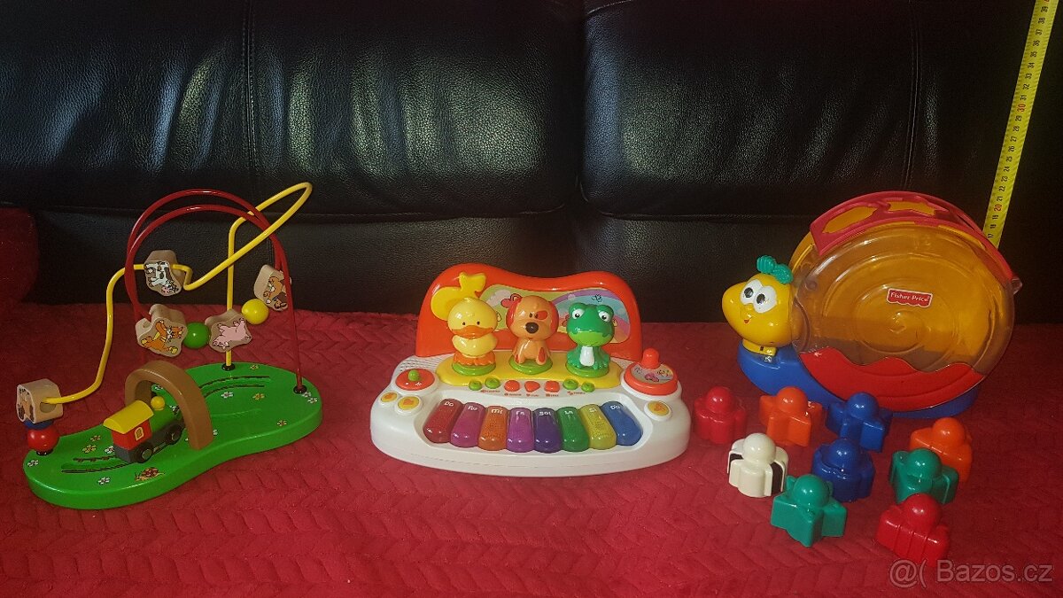 Fisher price Šnek Zvukový klavír se zvířátky Motorická hra s