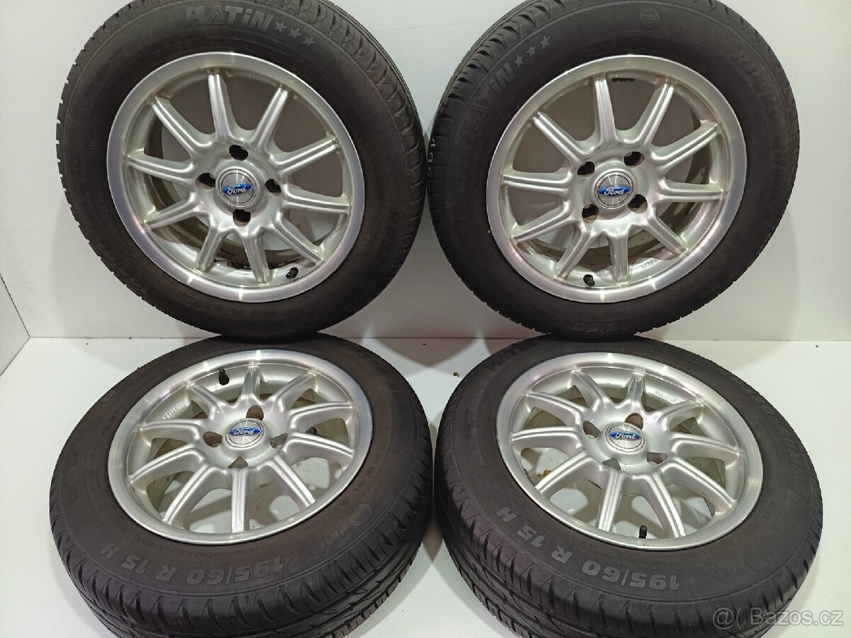 Letní alu sada FORD 4x108 R15 pneu 195/60/15/Platin