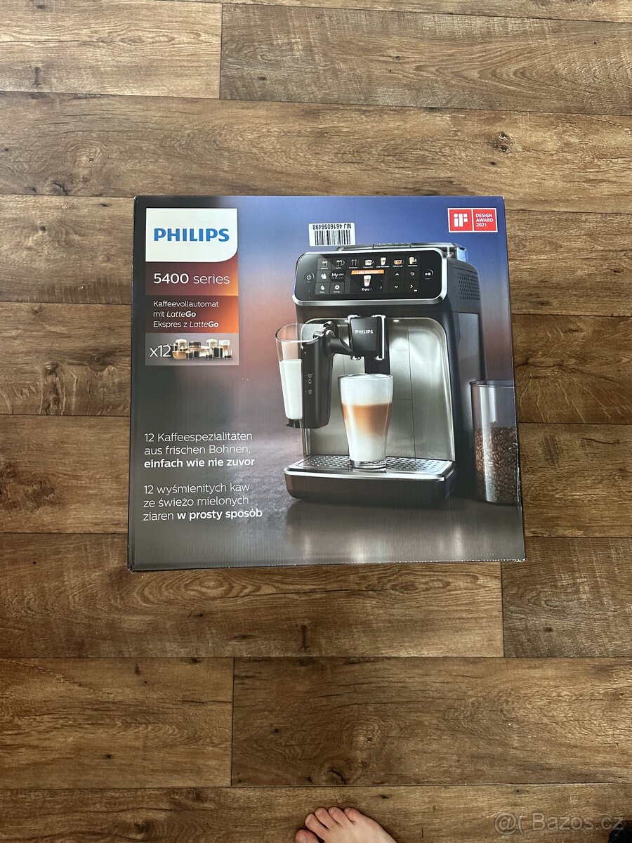 Kávovar Philips Series 5400 LatteGo EP 5447/90