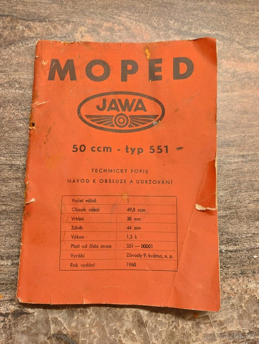 Katalog k mopedu Jawa 551