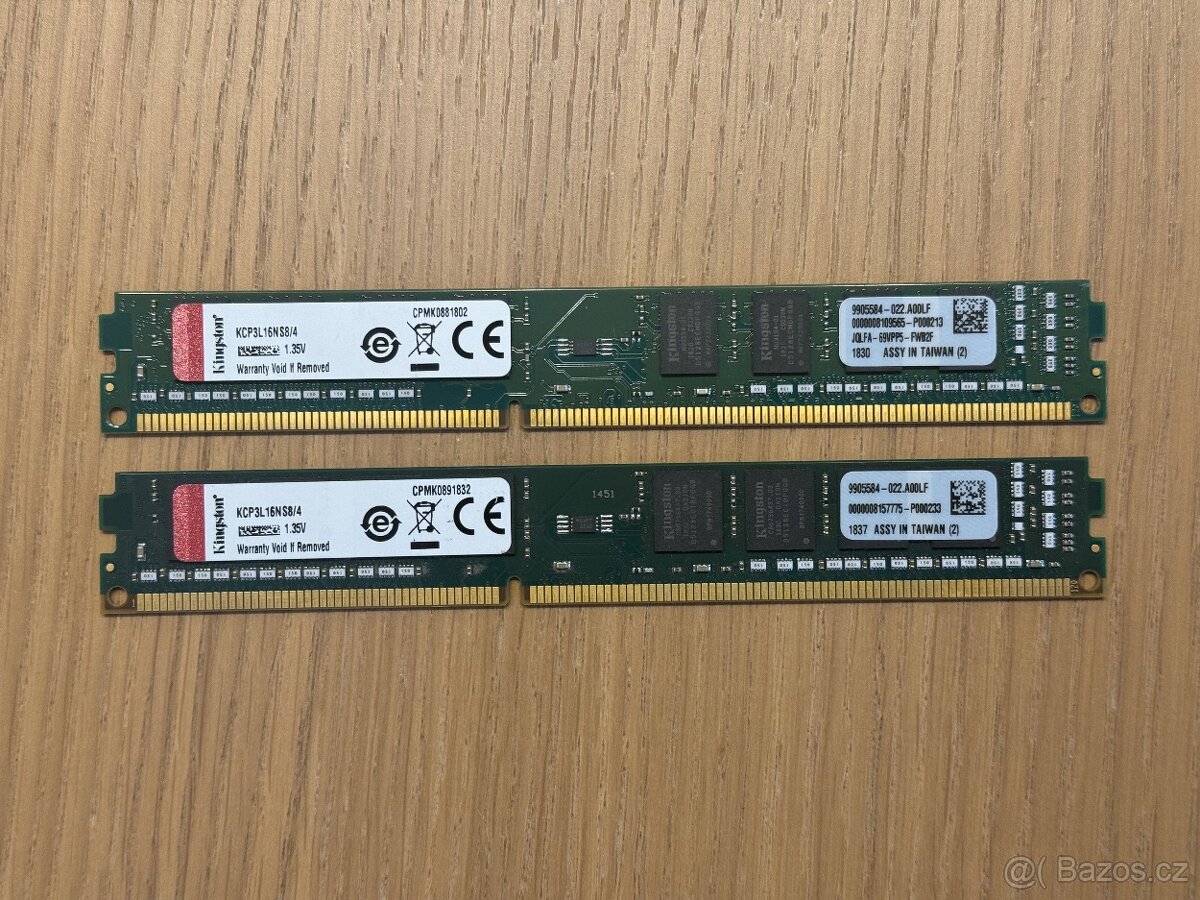 Kingston DDR3 8GB (2x 4GB) 1600 MHz RAM (ultra-low profile)