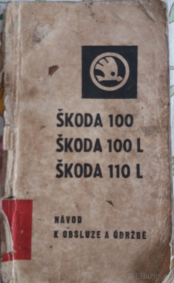 ŠKODA 100,100L,110L NÁVOD OBSLUZE A ÚDRŽBĚ 1971